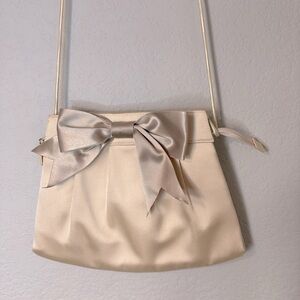 Hashimoto VTG Cream Bow  Shoulder Purse